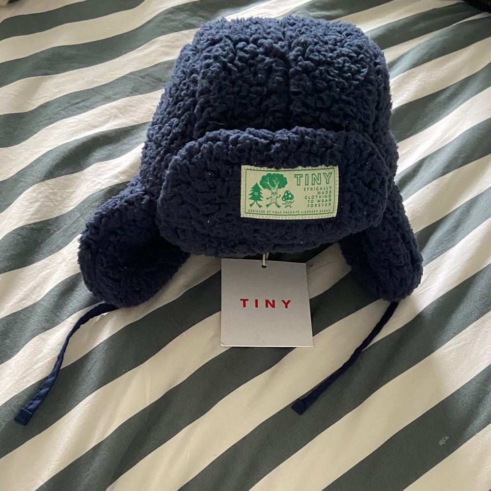 Tiny Cottons Kids ink Blue Fleece Hat
